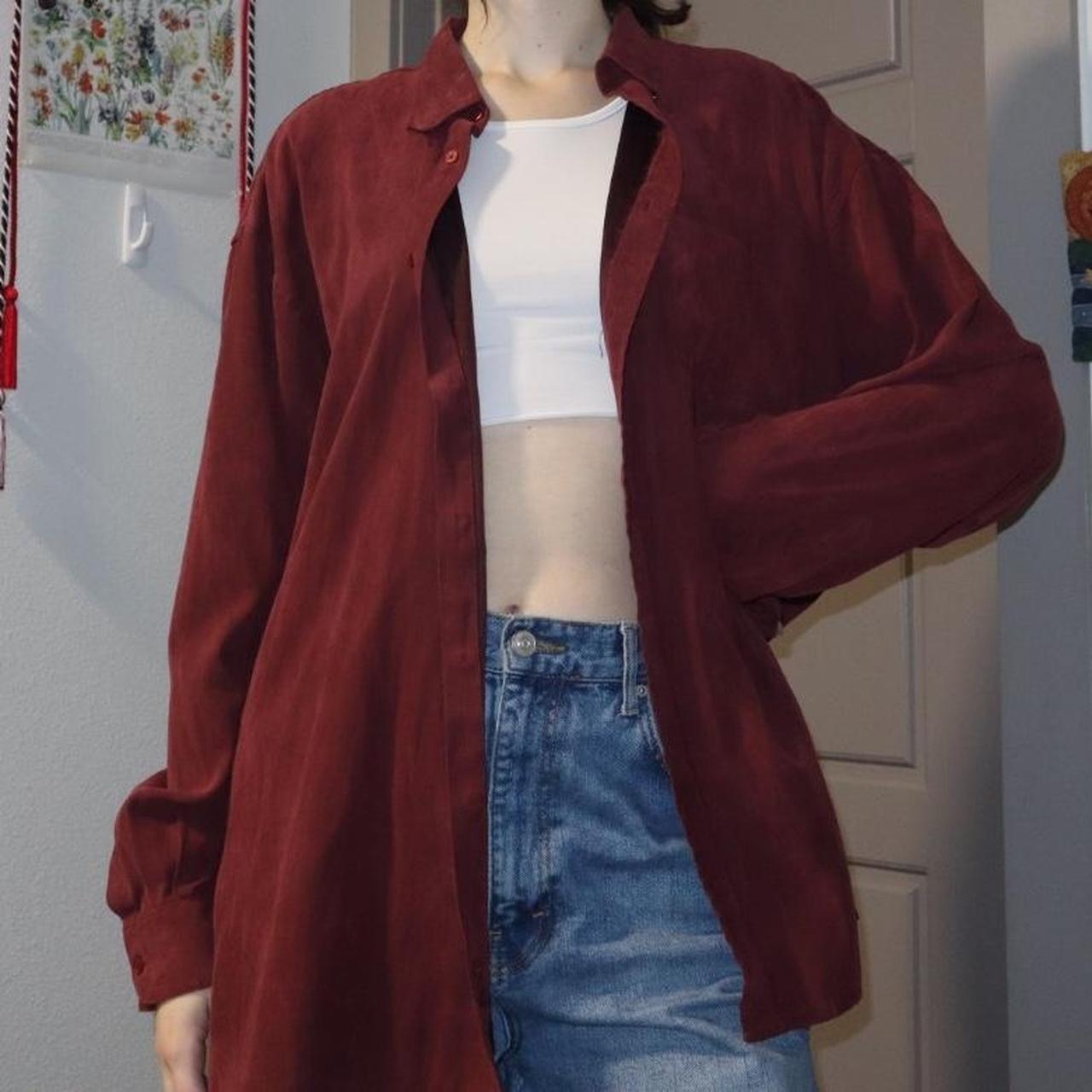 Typo Women's Burgundy and Red Shirt