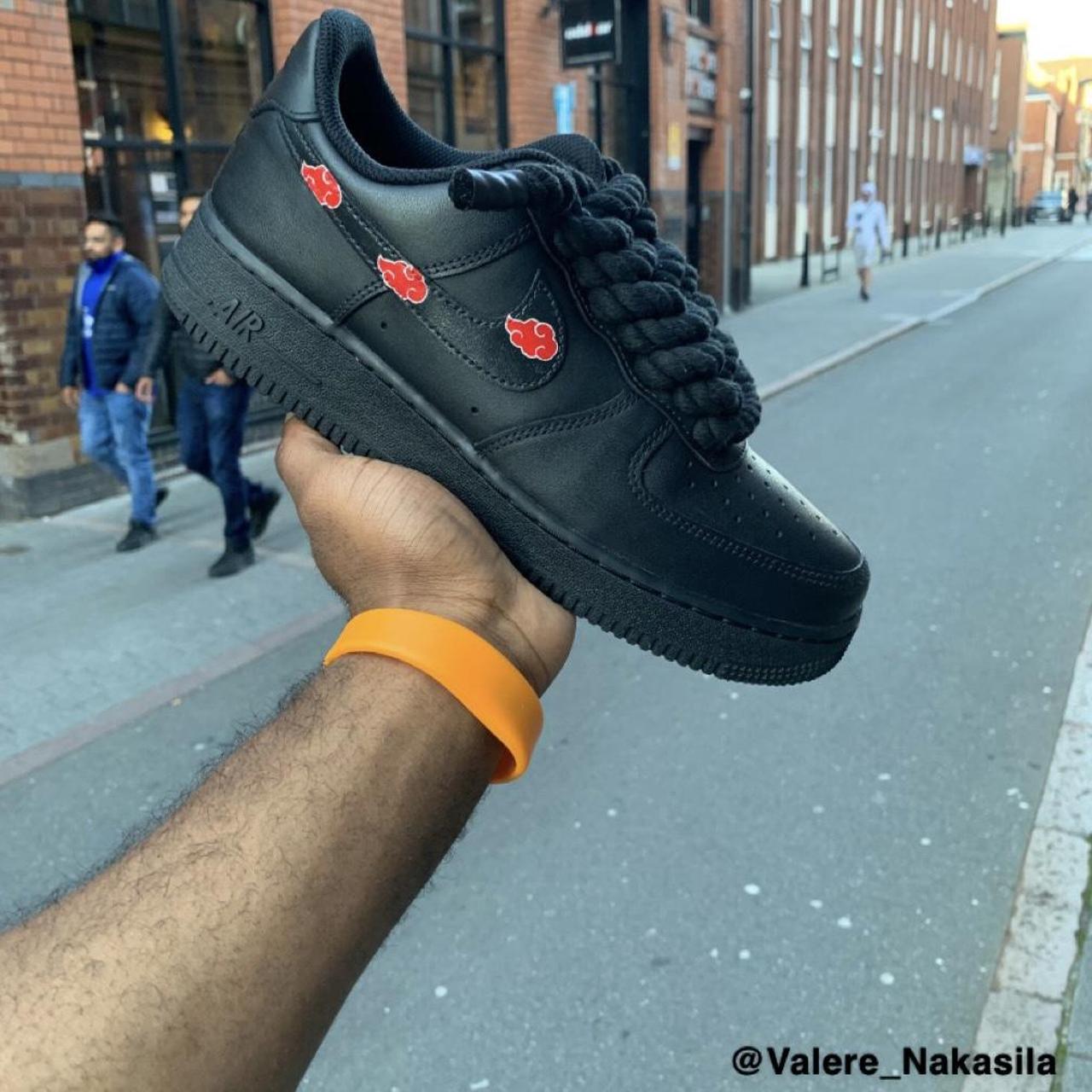 Akatsuki rope laces black Air Force Available Depop