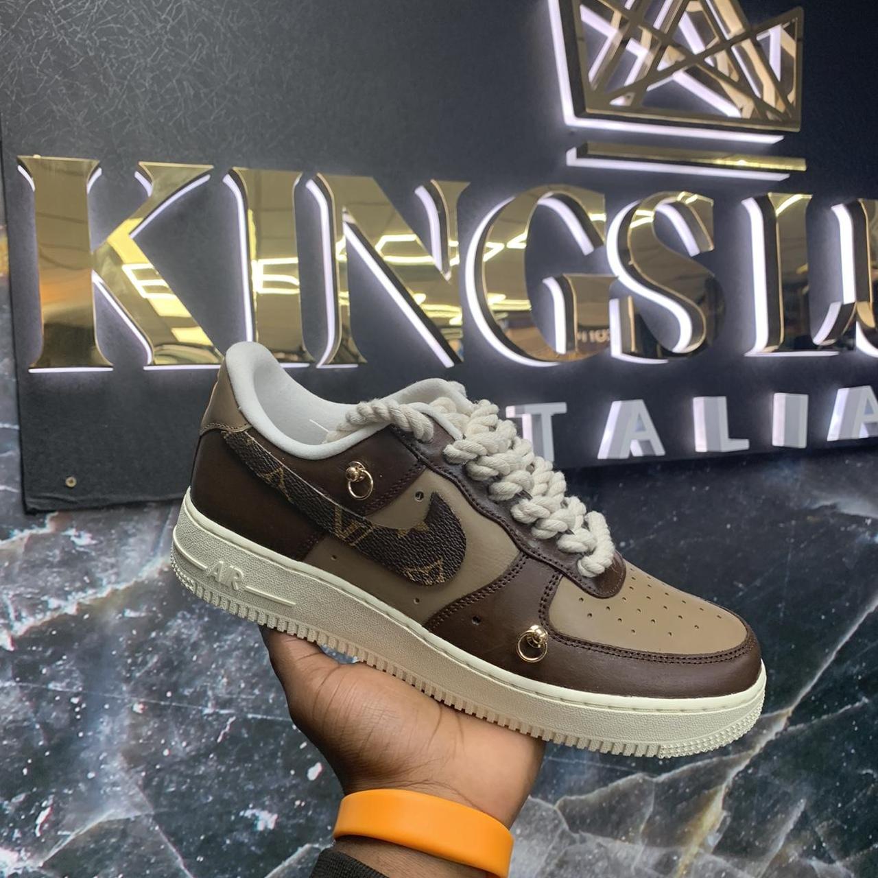 Custom Louis Vuitton Nike Air Force 1 Any size / - Depop