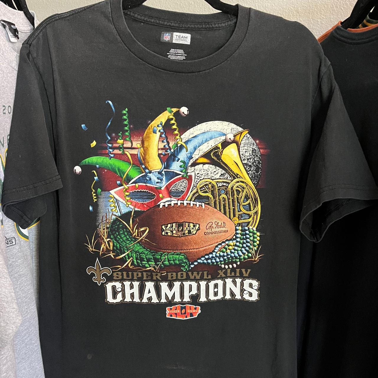 Super Bowl XLIV (44) Champions New Orleans Saints T Shirt - Mens