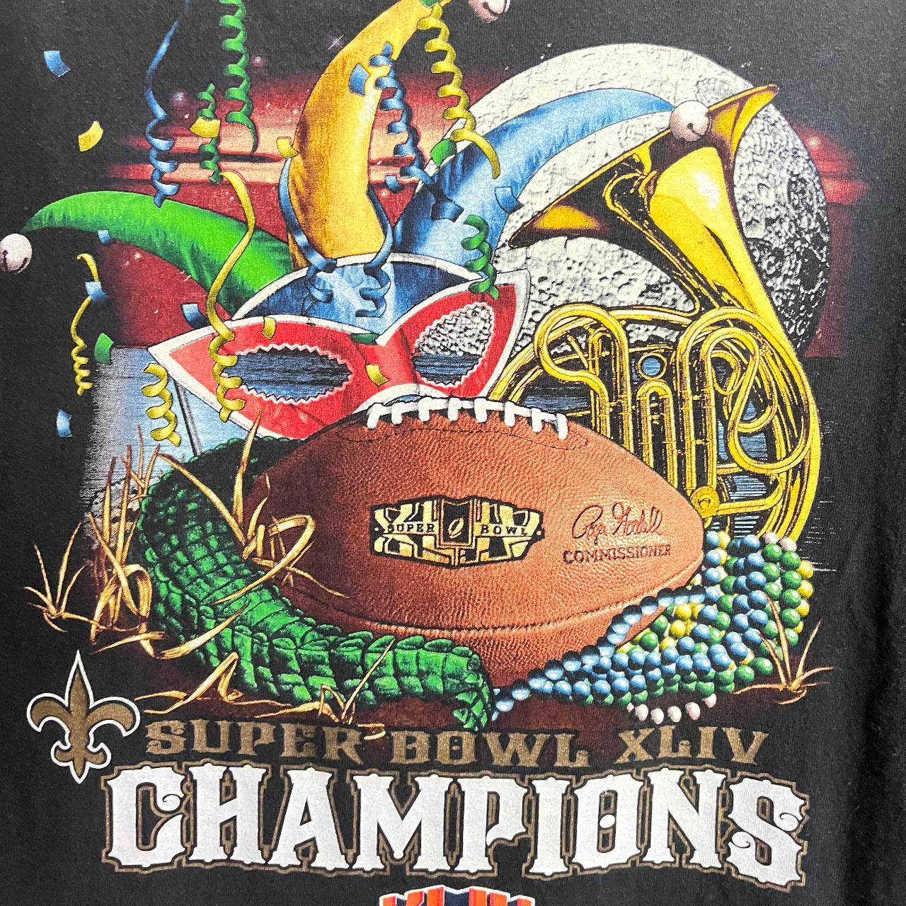 Super Bowl XLIV (44) Champions New Orleans Saints T Shirt - Mens