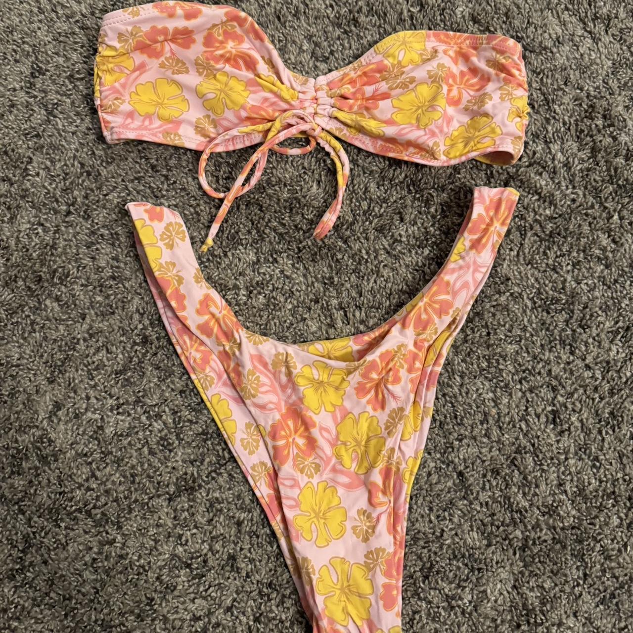 grey bandit bikini worn once - Depop