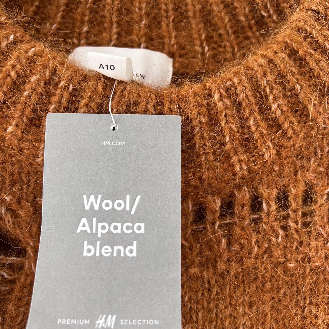 Brown and tan knitted jumper, Alpaca wool, H&M, BNWTs