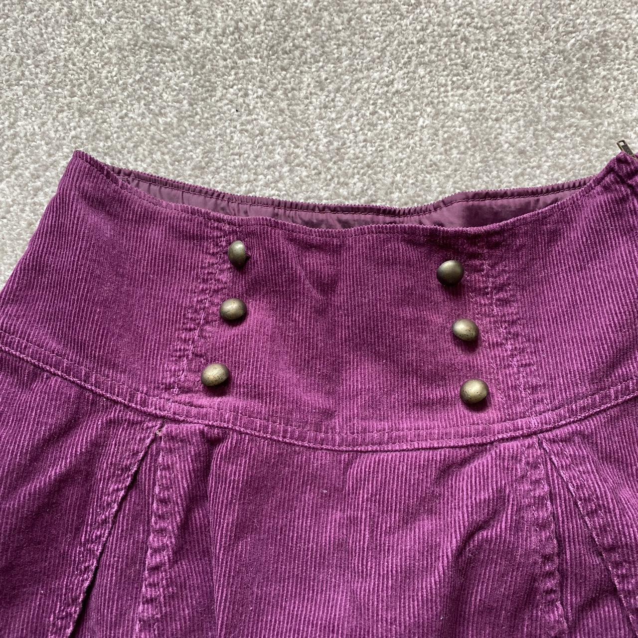 purple cord rara skirt with tulle underskirt best... - Depop