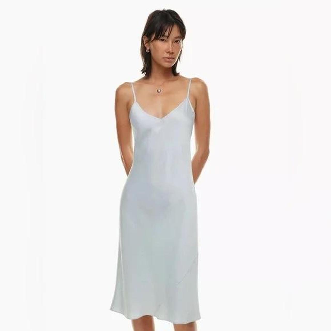 Aritzia Wilfred Only Slip Satin Midi Dress,