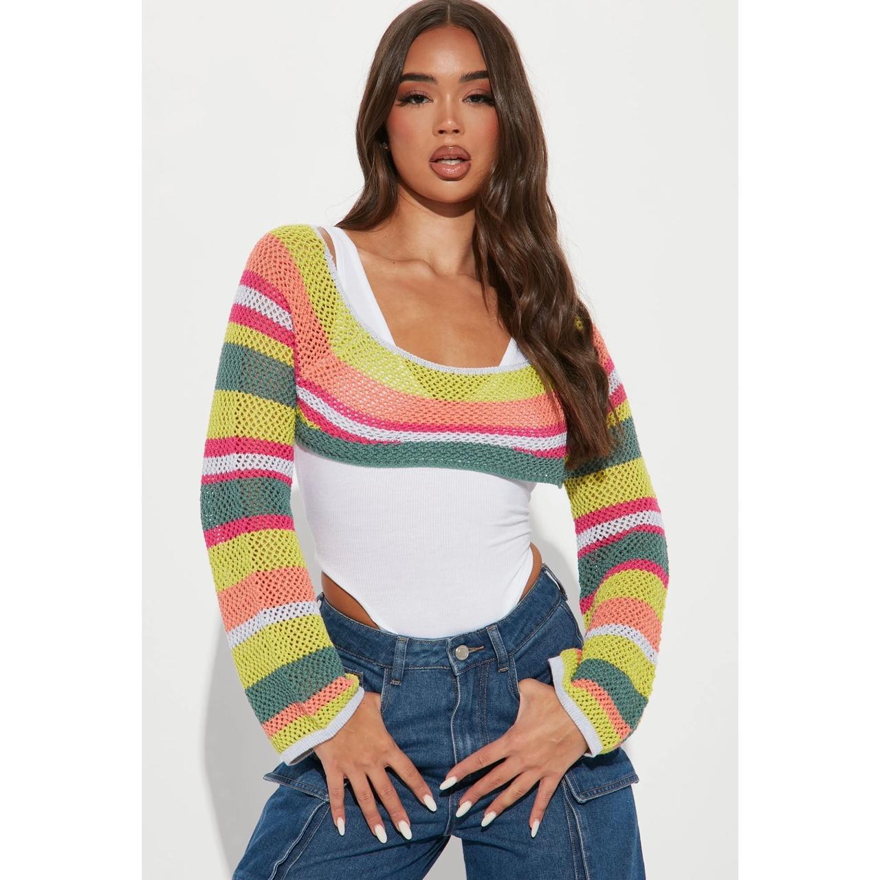 Fashion nova rainbow sweater best sale