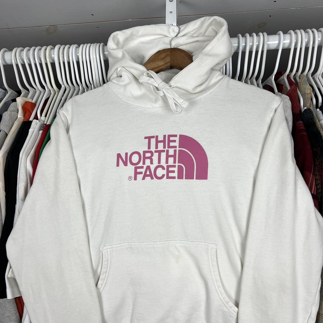 The North Face Women's Pink and White Hoodie (2)