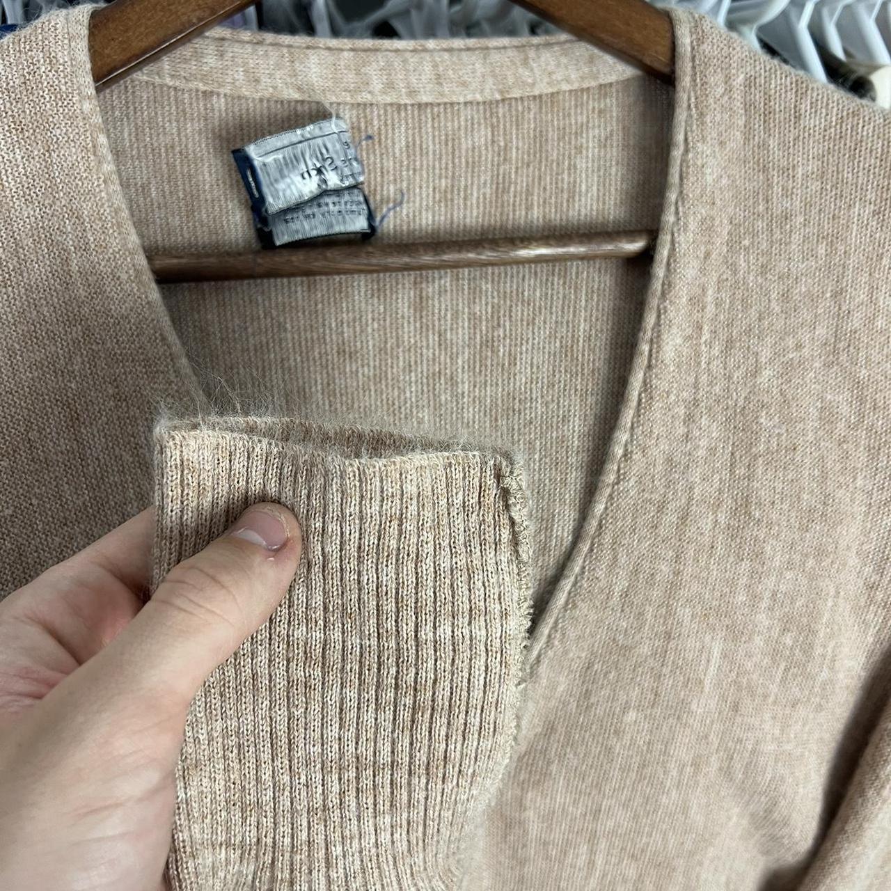 JCPenney Men's Tan and Cream Cardigan Depop