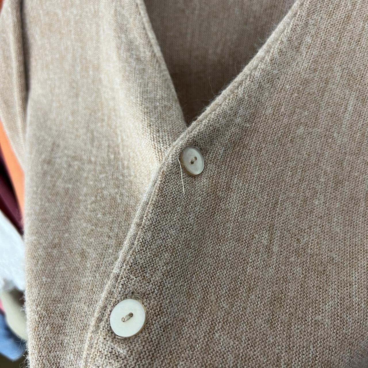 JCPenney Men's Tan and Cream Cardigan Depop