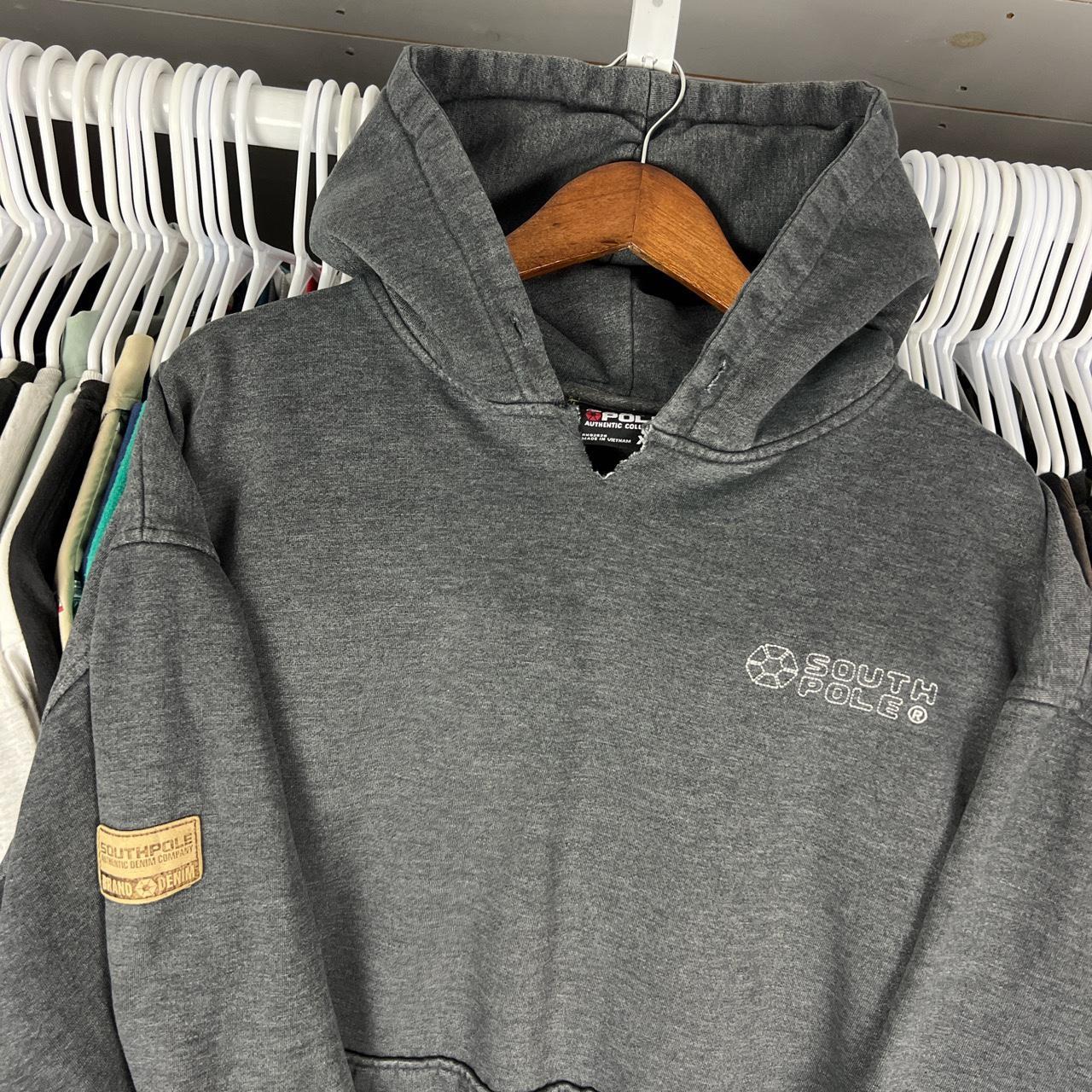 Vintage Y2K SouthPole Embroidered Grey Hoodie. Good... - Depop