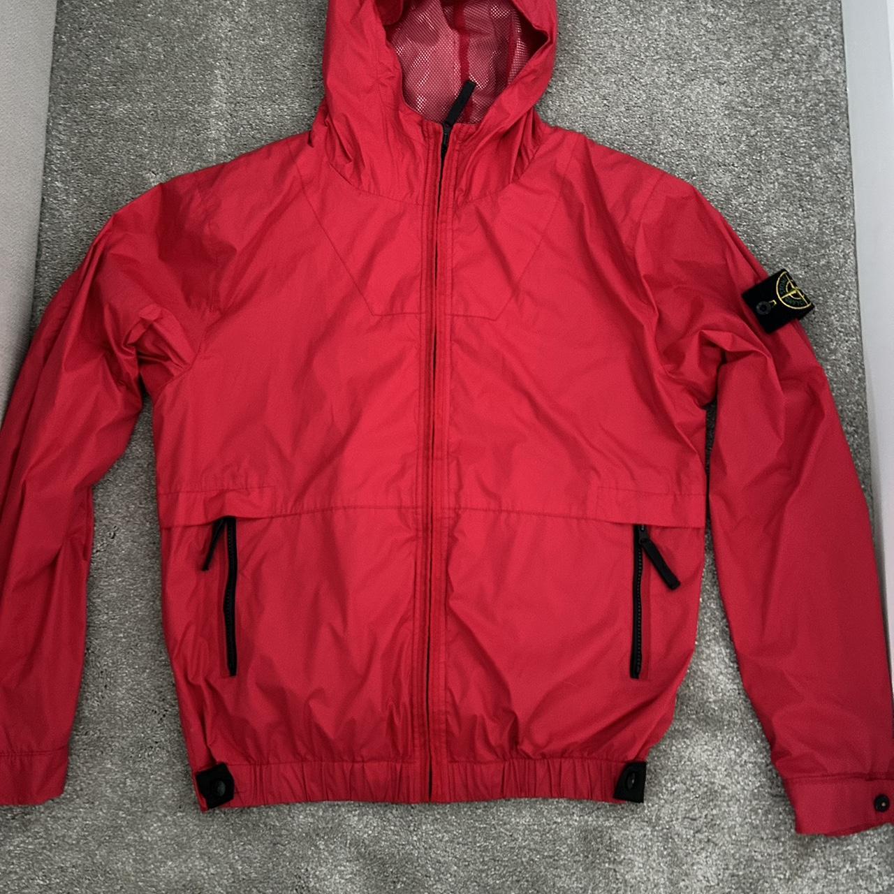 Vintage red stone island jacket jacket has
