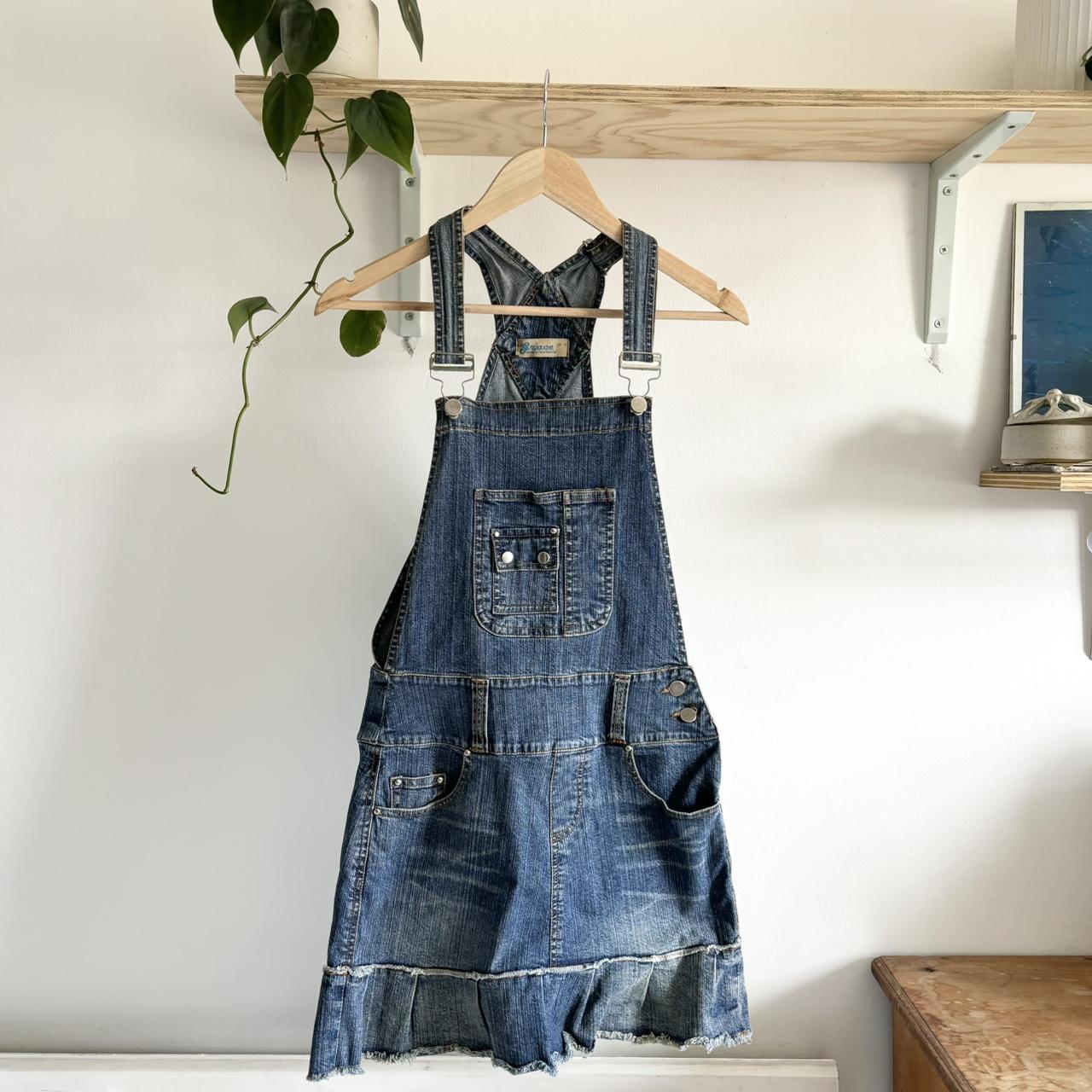 Denim dungaree dress This is such a cute denim. Depop