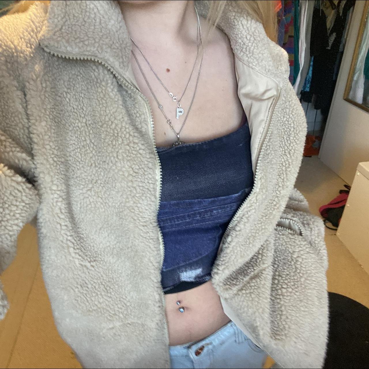 Brandy Melville Teddy bear jacket very cute and cosy... Depop