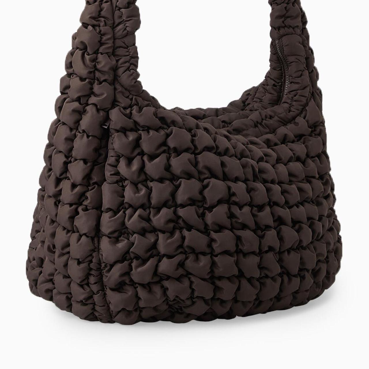 quilted brown bag