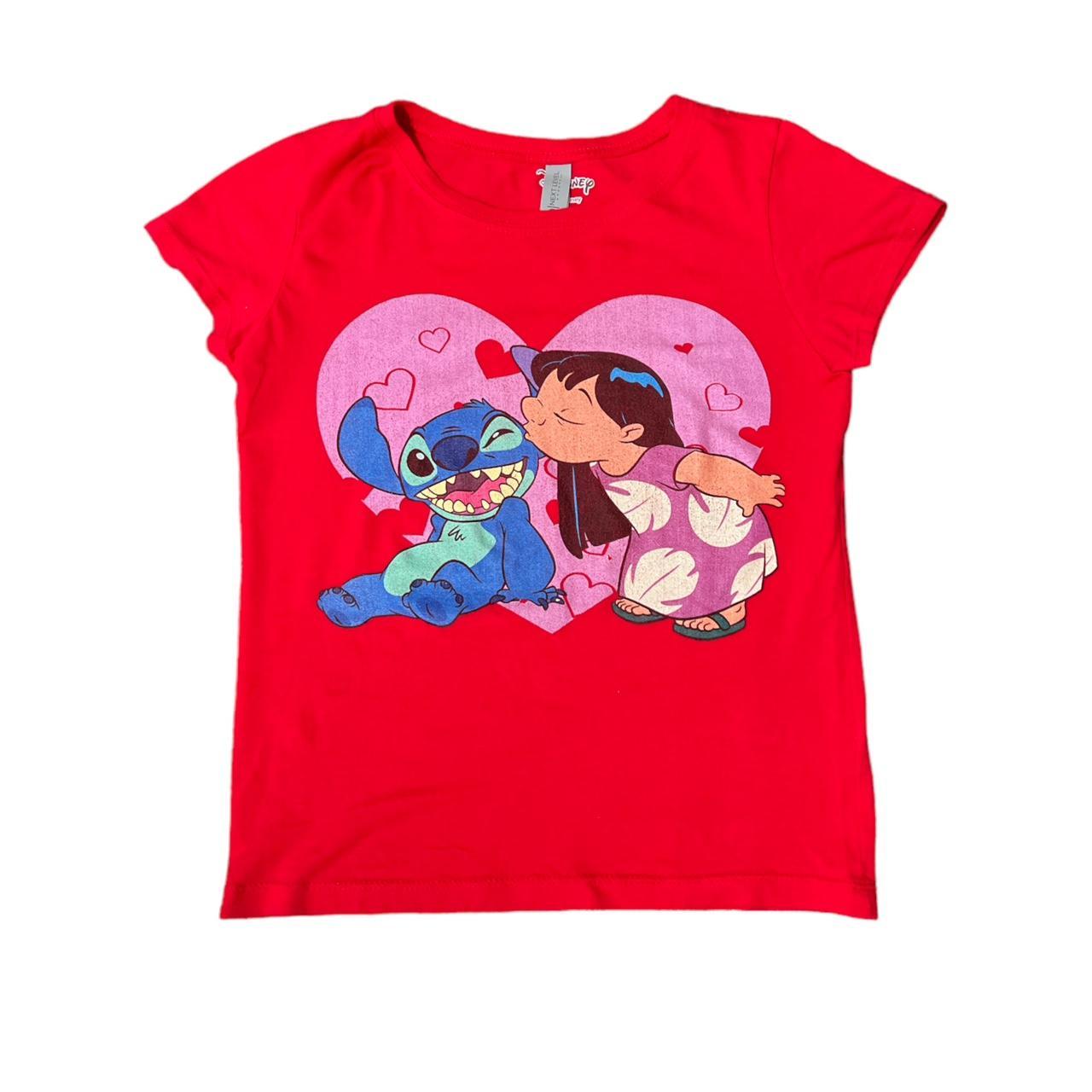 ️ Lilo & Stitch Valentine's Day Kisses T-Shirt ️ In... - Depop