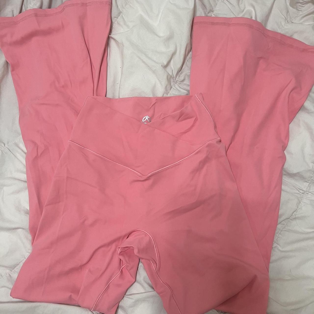 pink crossover flare leggings from amazon soooo... Depop