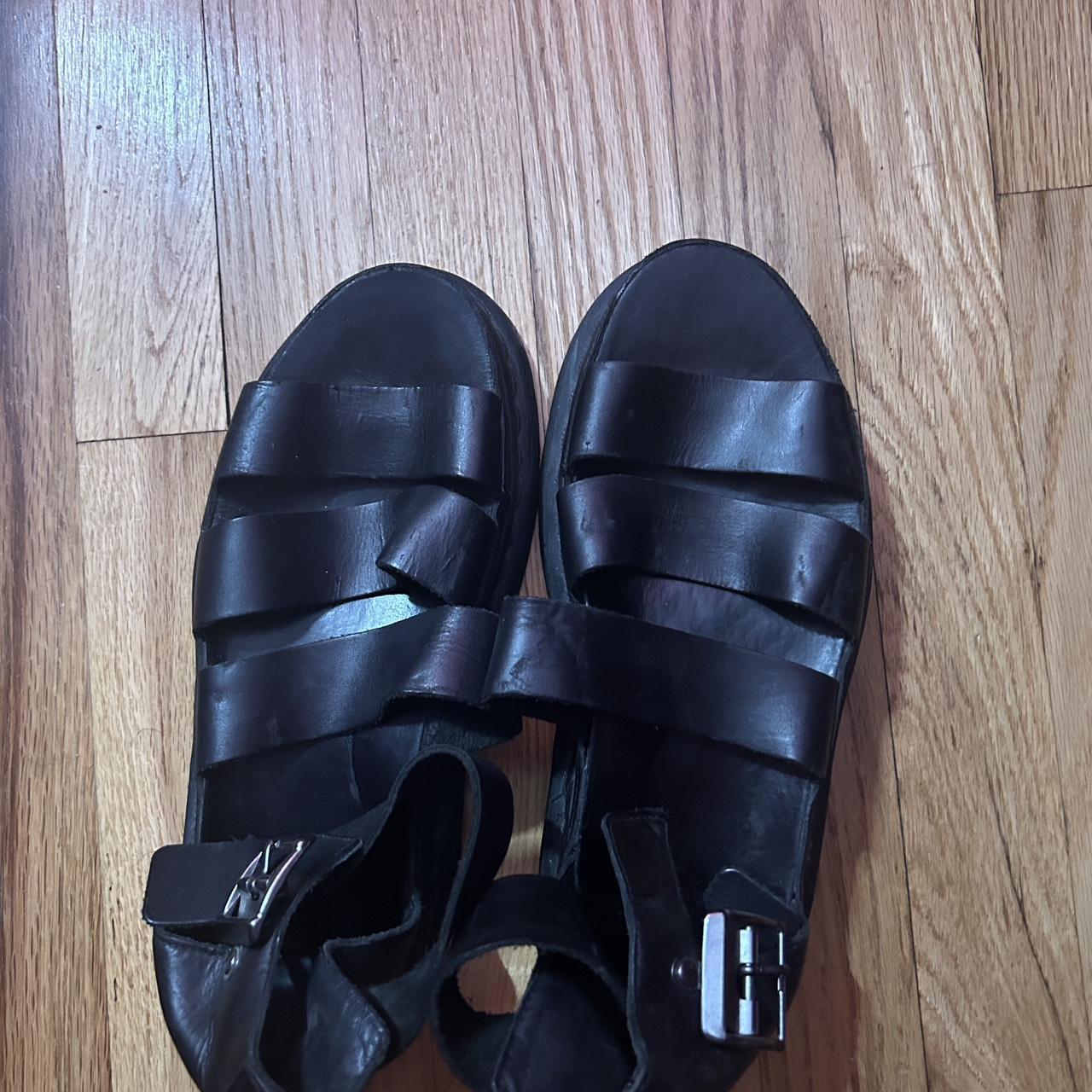 metallic dr marten sandals