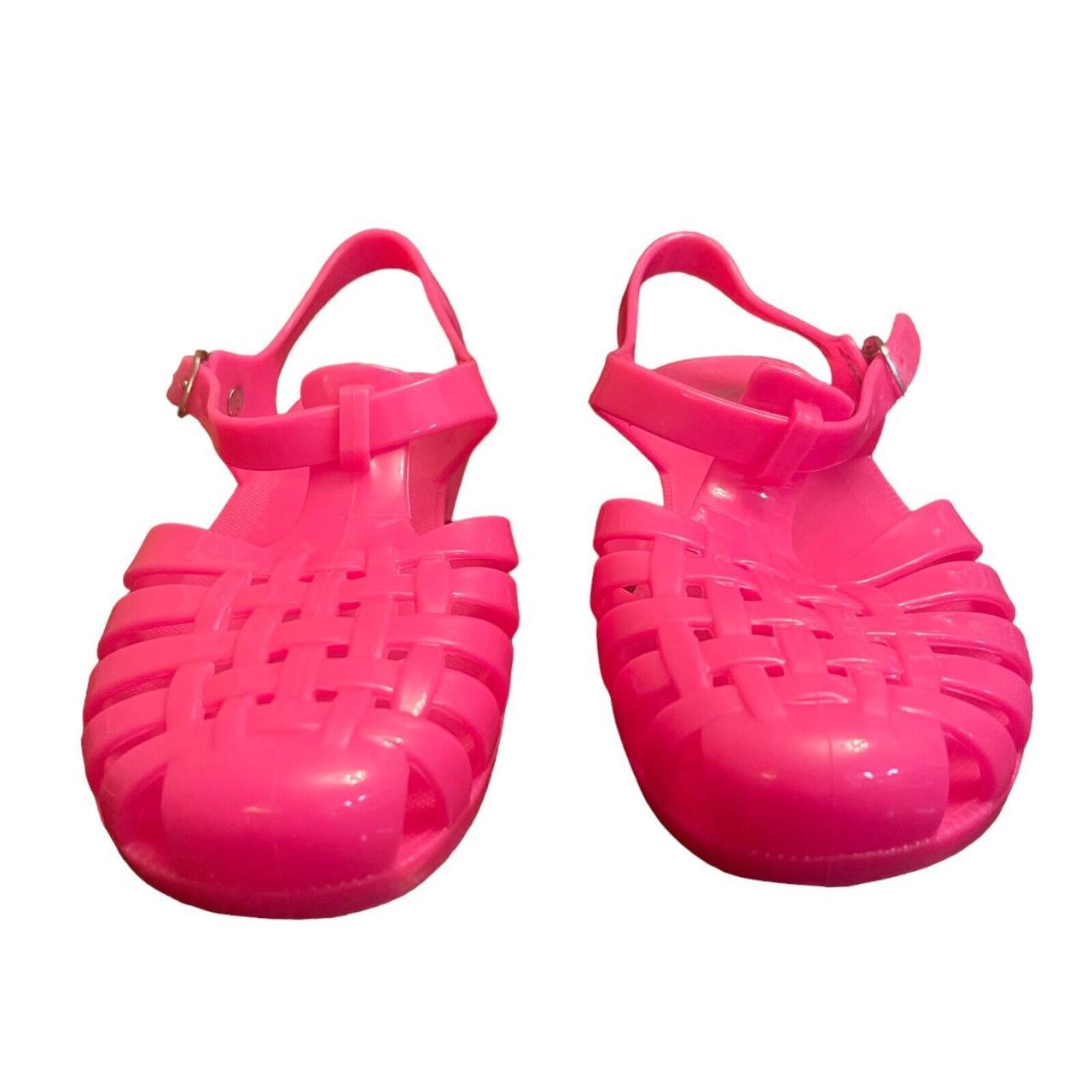 KALI Angel Jr Hot Pink Jelly Flat Sandals Girls Size Depop