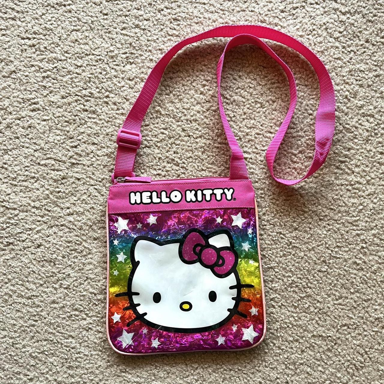 Hello Kitty Girls Crossbody Purse Bag Kimono Fan Flowers Pink Sanrio 2014 |  eBay