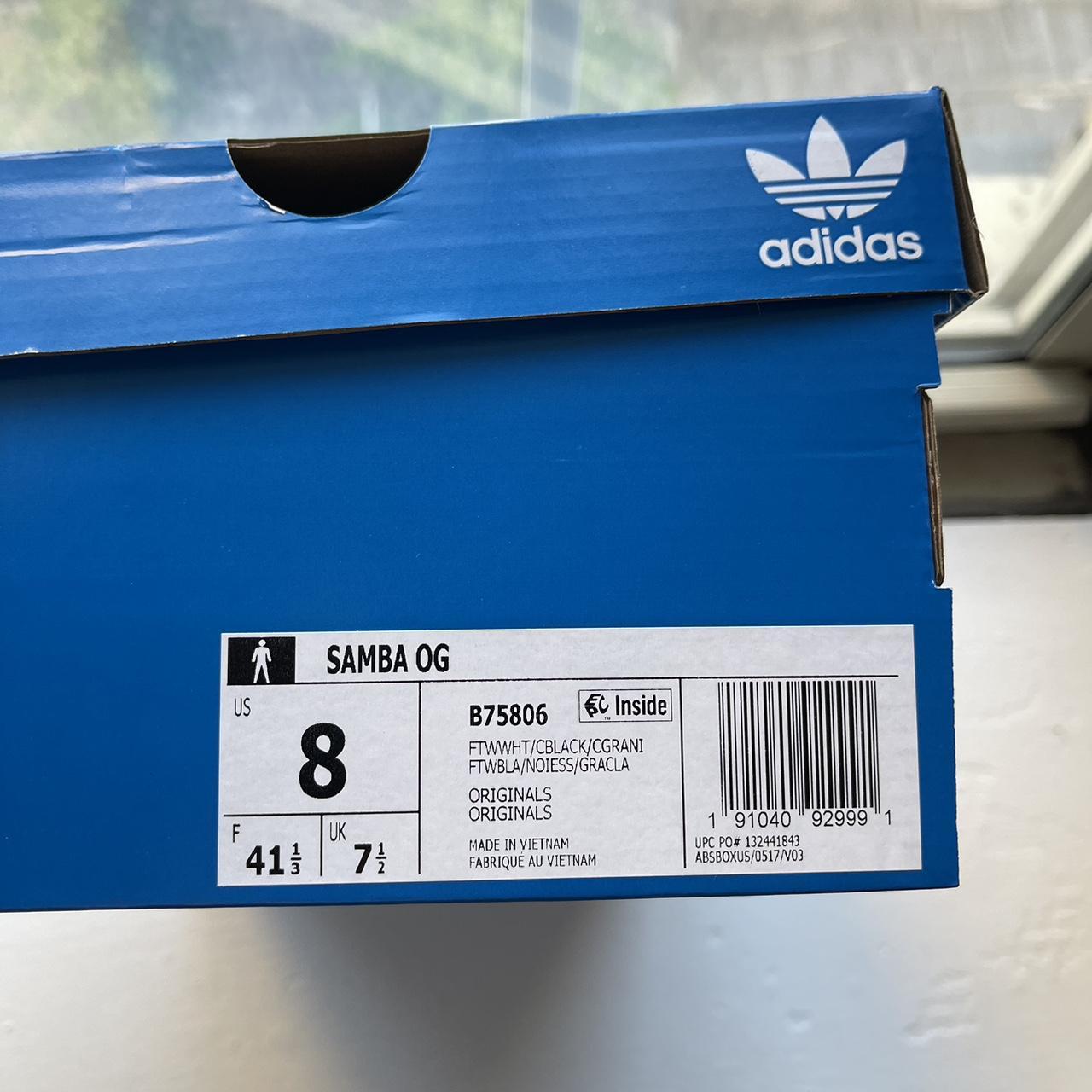 White Samba OG Adidas Shoes •only worn once, in... - Depop