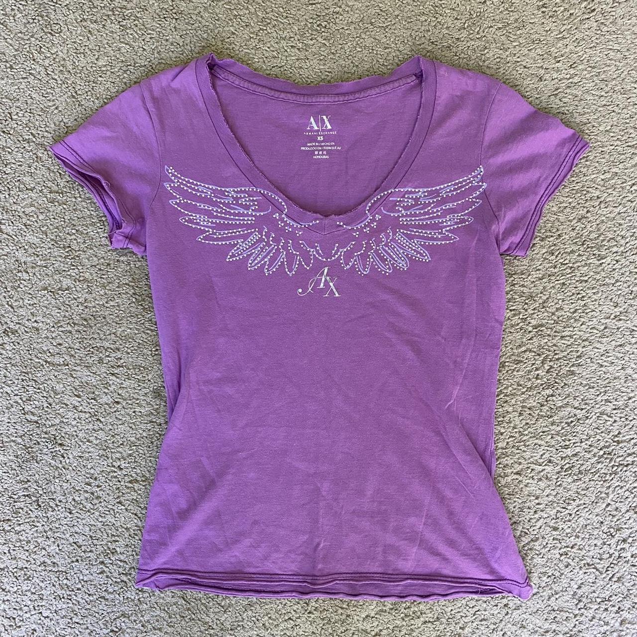 Armani Exchange Women's Purple T-shirt