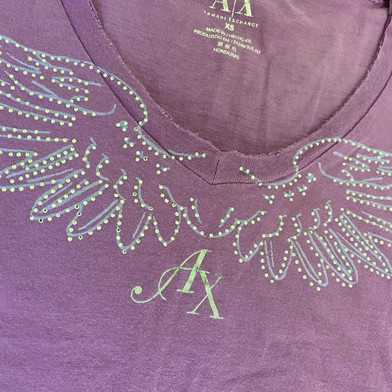 Armani Exchange Women's Purple T-shirt (2)
