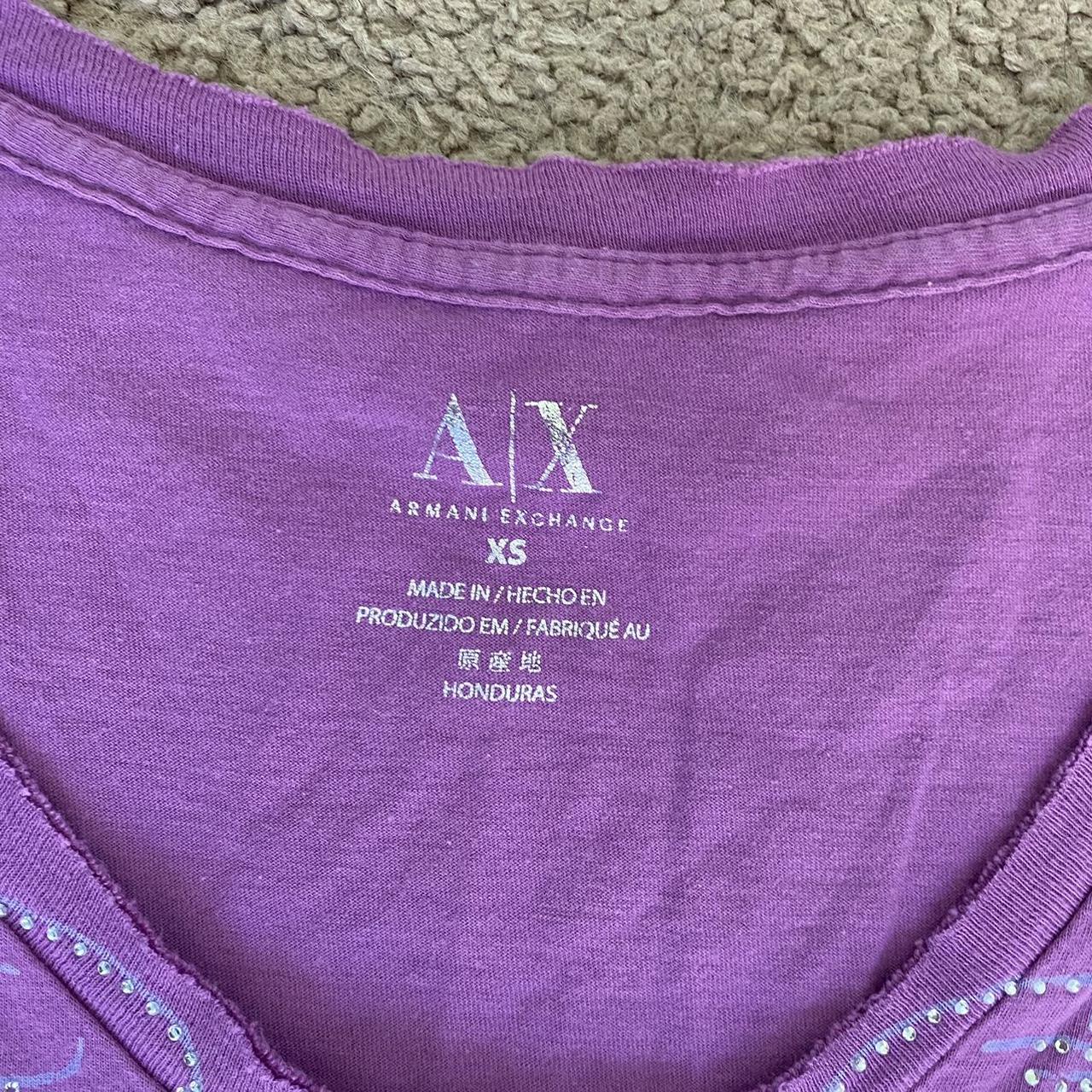 Armani Exchange Women's Purple T-shirt (3)