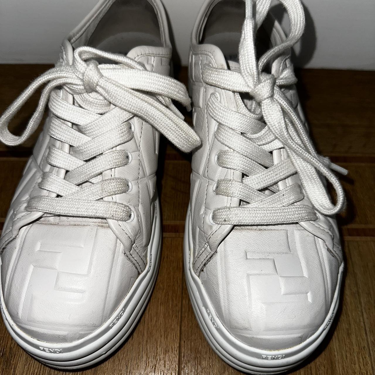 womens white fendi trainers
