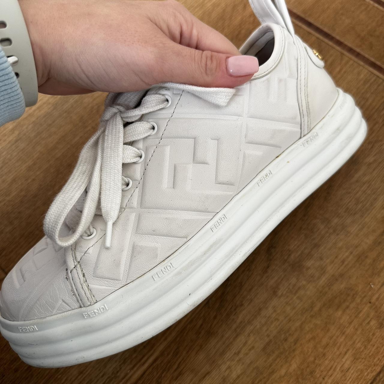 womens white fendi trainers