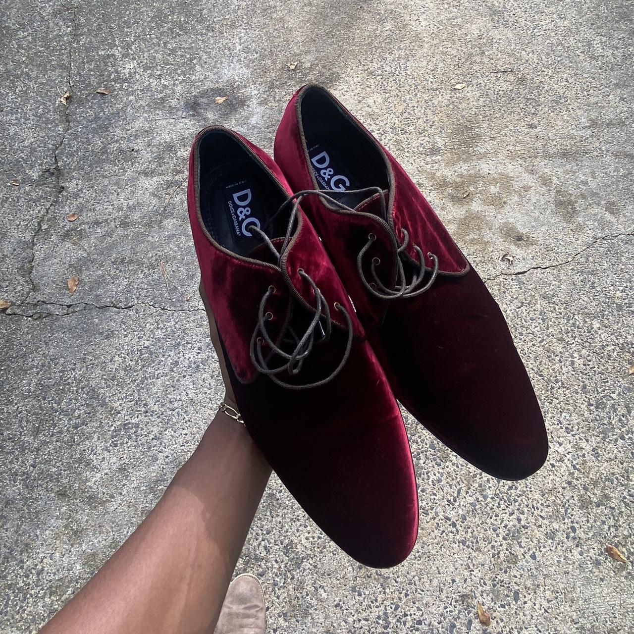 Burgundy dolce discount and gabbana shoes