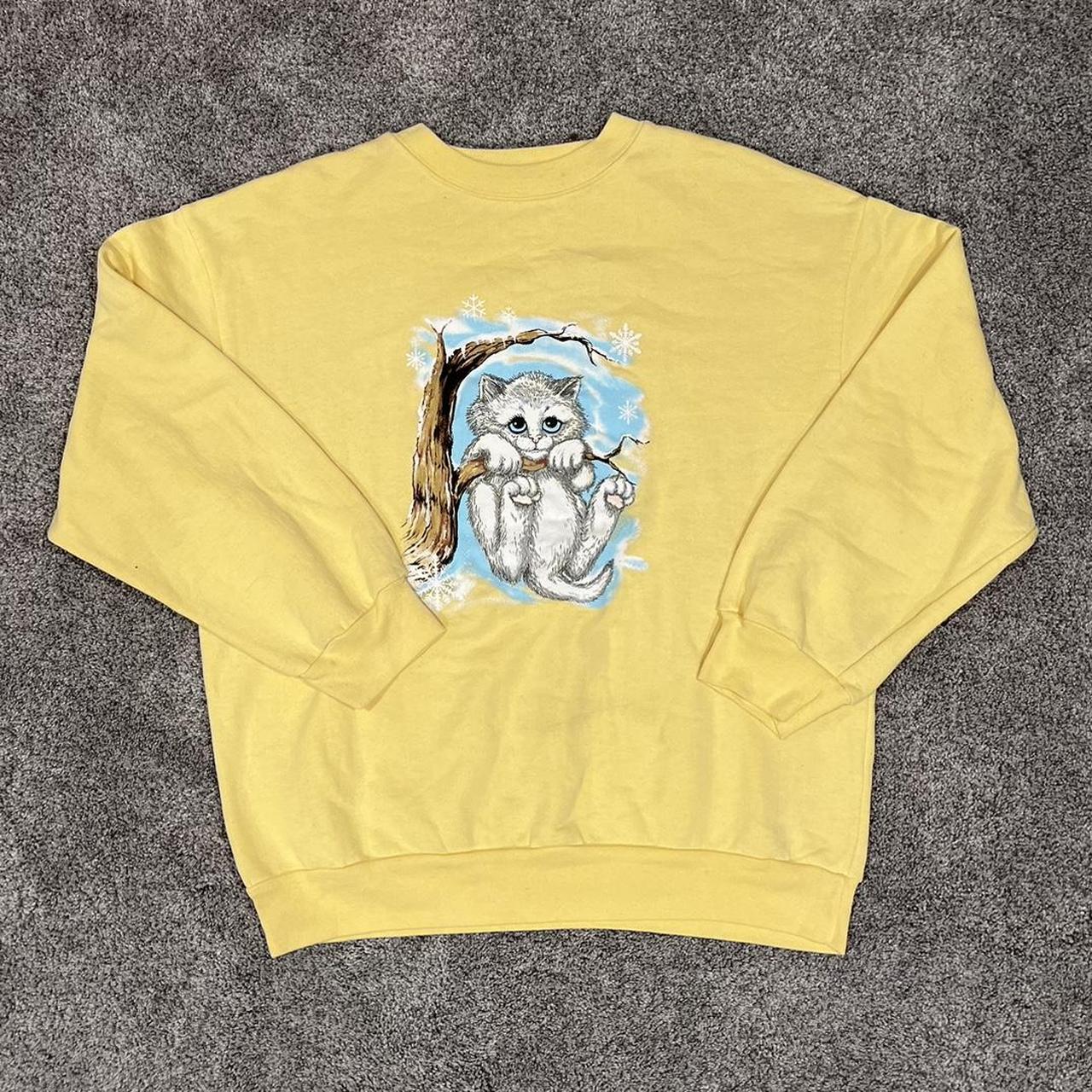 90s cat sweater Size small M Depop