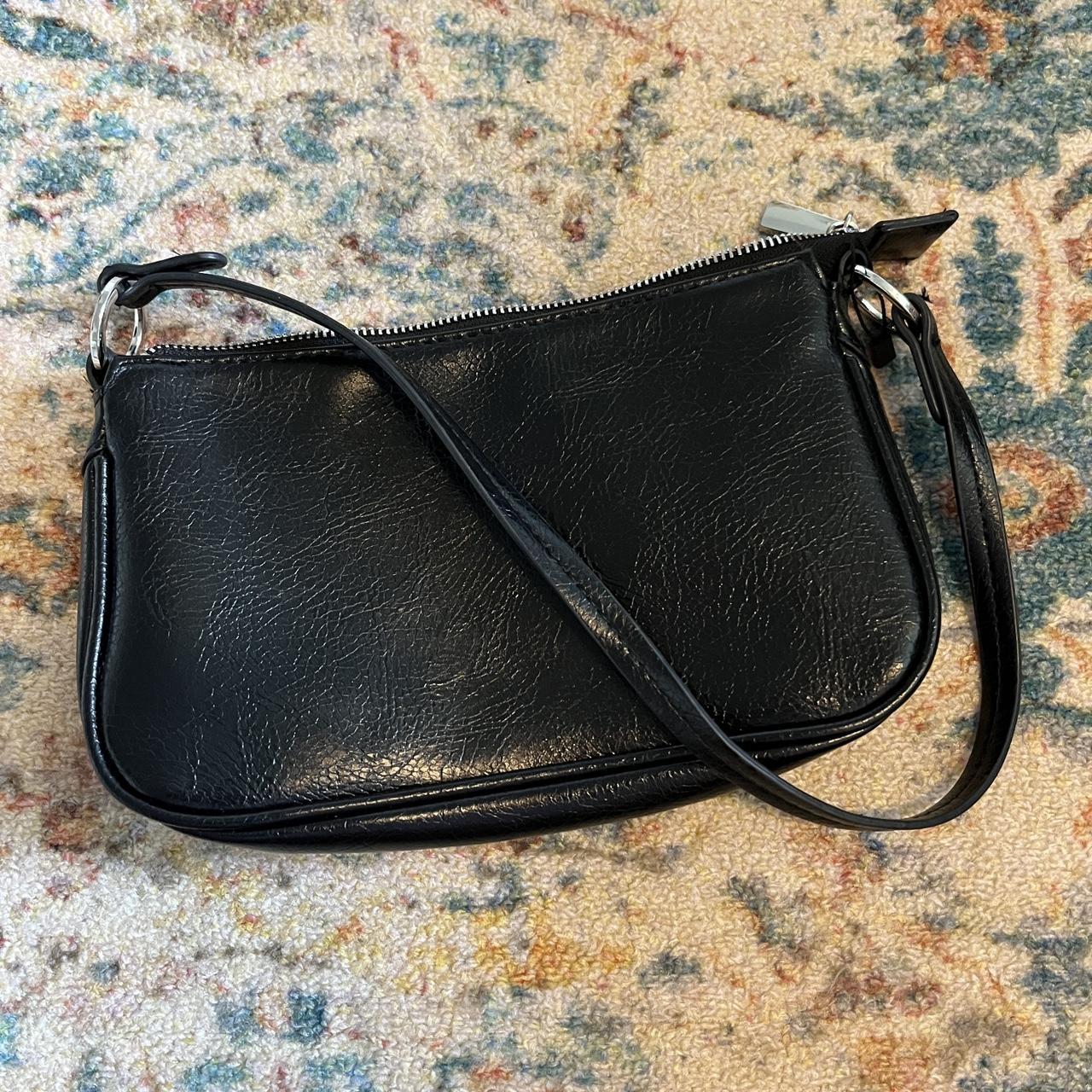 Mango Shoulder Bag 🥭 Perfect black leather shoulder... Depop