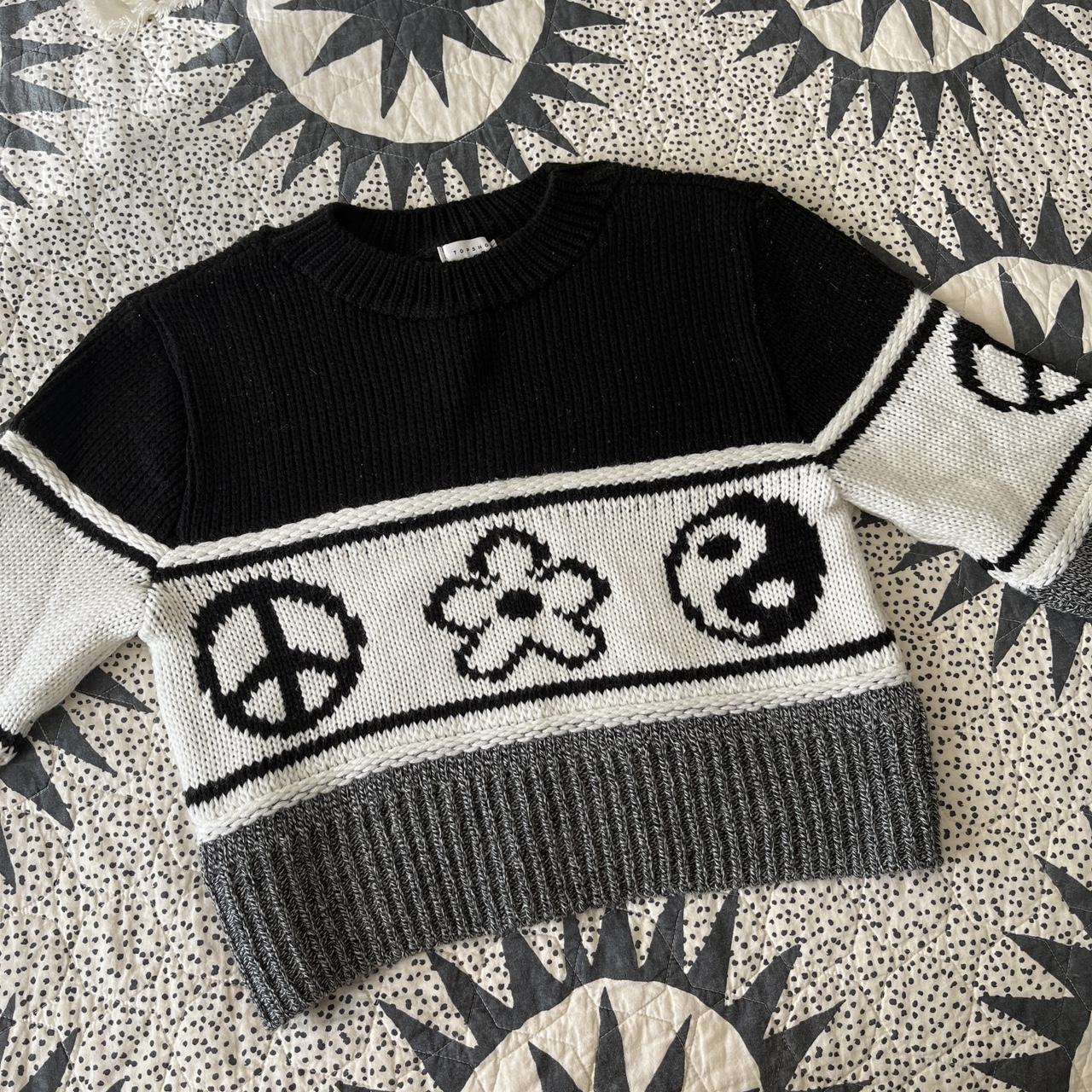 Yin Yang Peace Sweater ☯️ This neutral... Depop