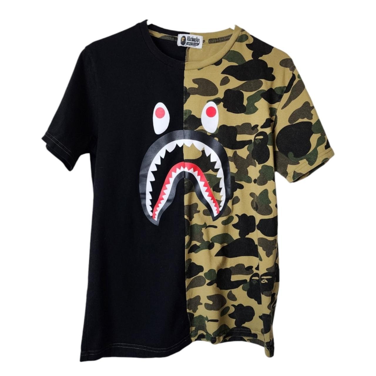 Bape Split Camo/Black online Shark Tee