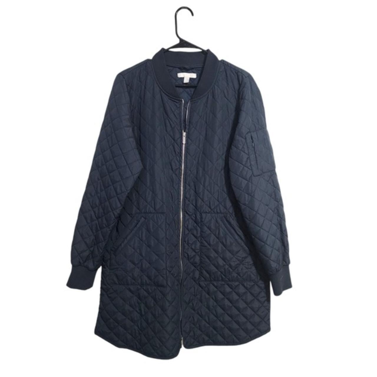 Zella Women's Jacket - Blue - L – ZELLA Longline Quilted Jacket full zip liner …