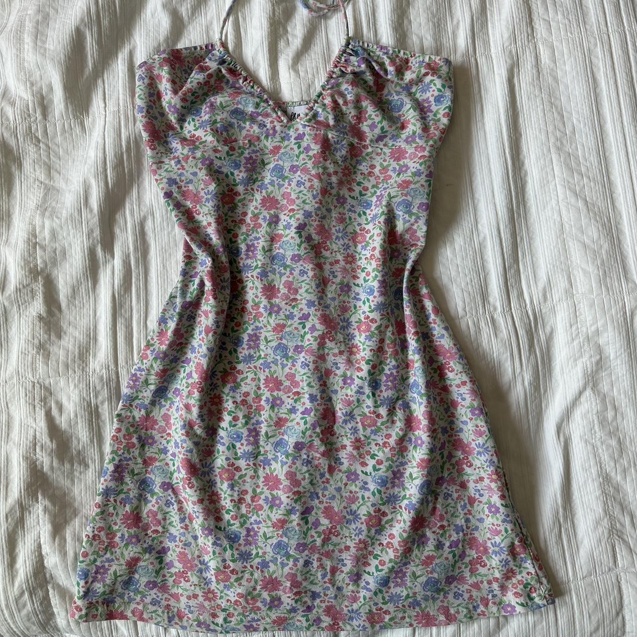 princess polly floral mini dress strapless or... - Depop