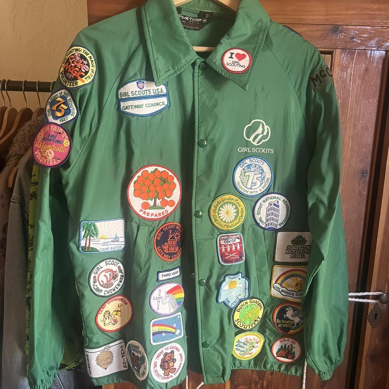 Vintage girl scouts jacket. Windbreaker style troop... Depop