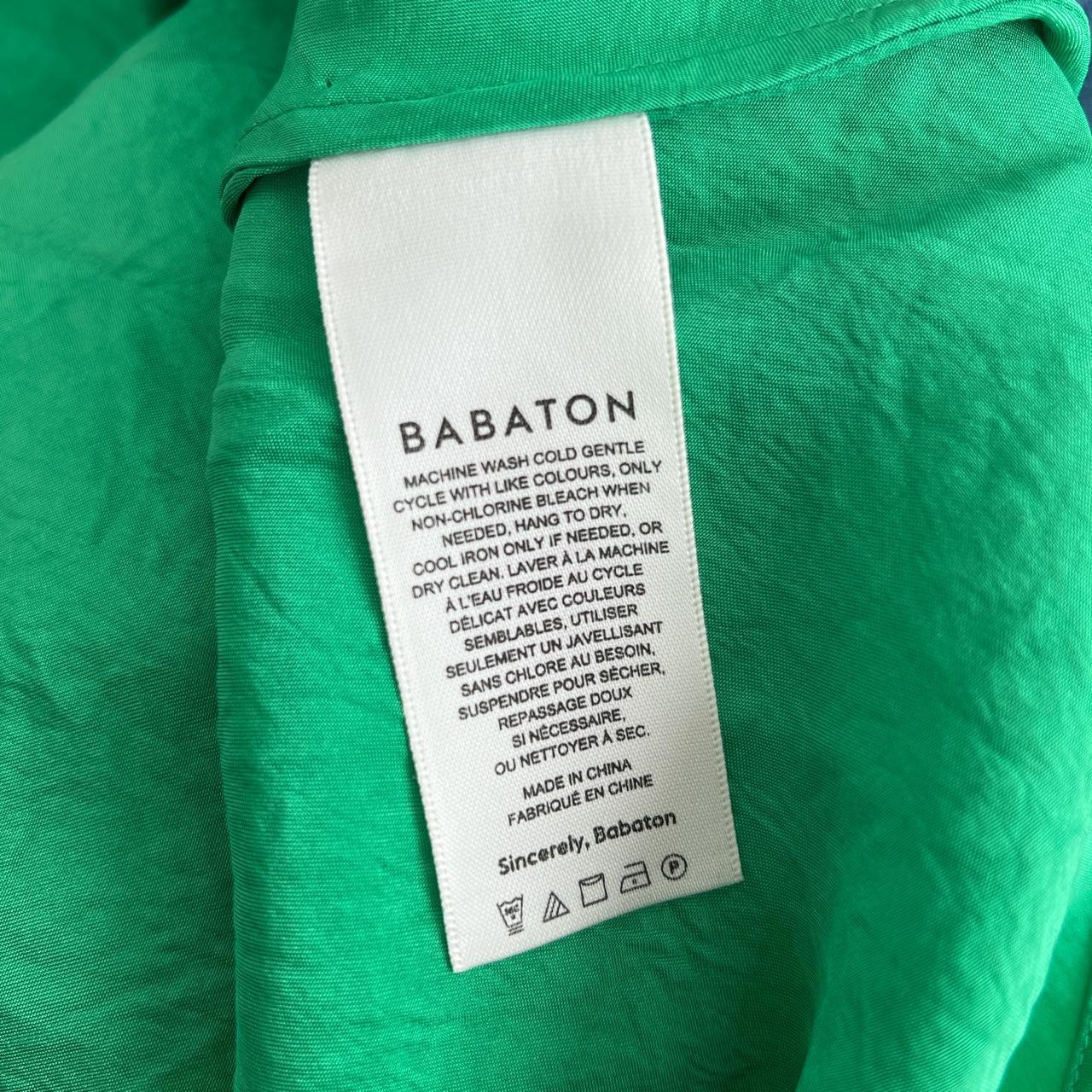 Aritzia Babaton Green Satin Slip Dress NWOT Square... Depop