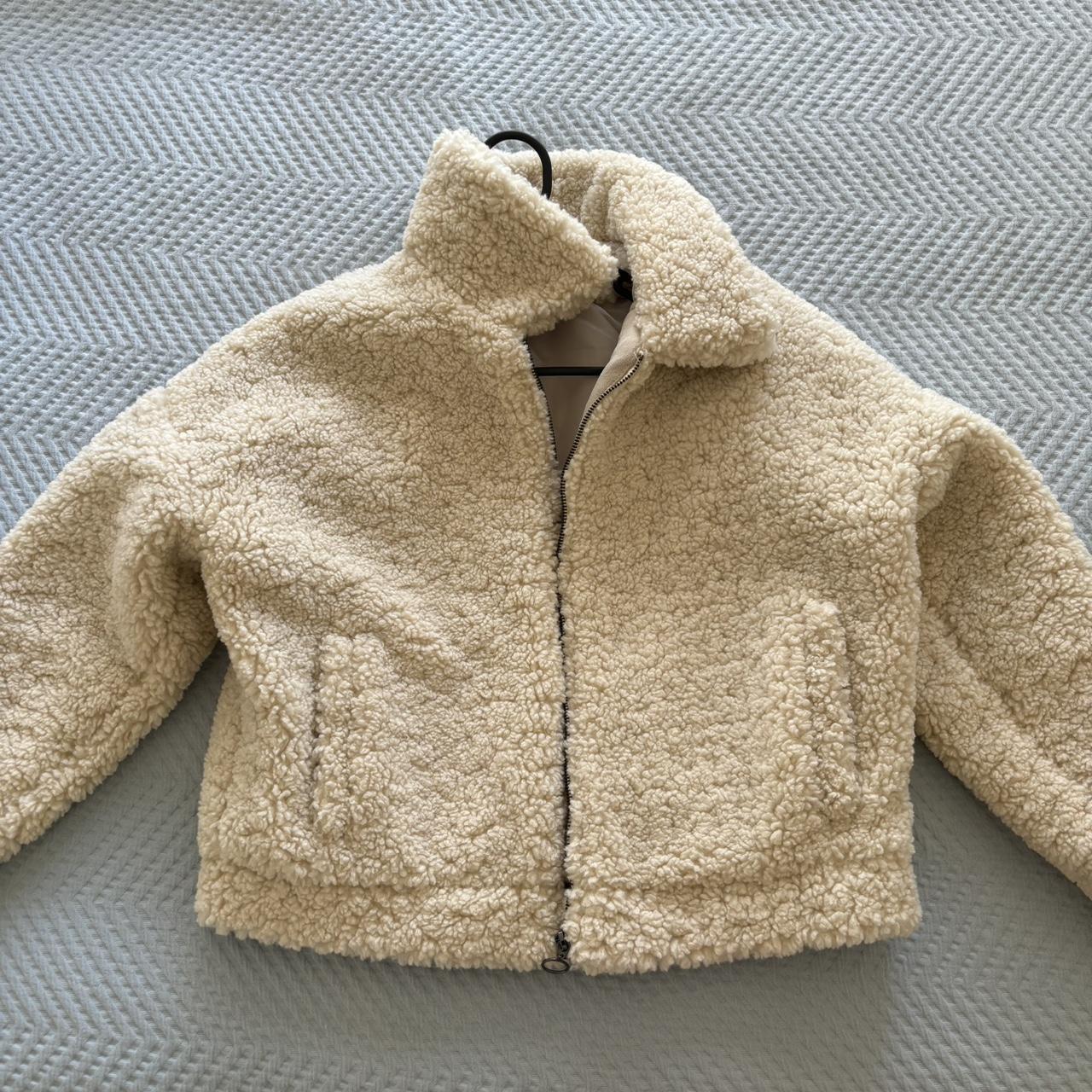 ZARA sheep fur jacket Size EUR M - Depop