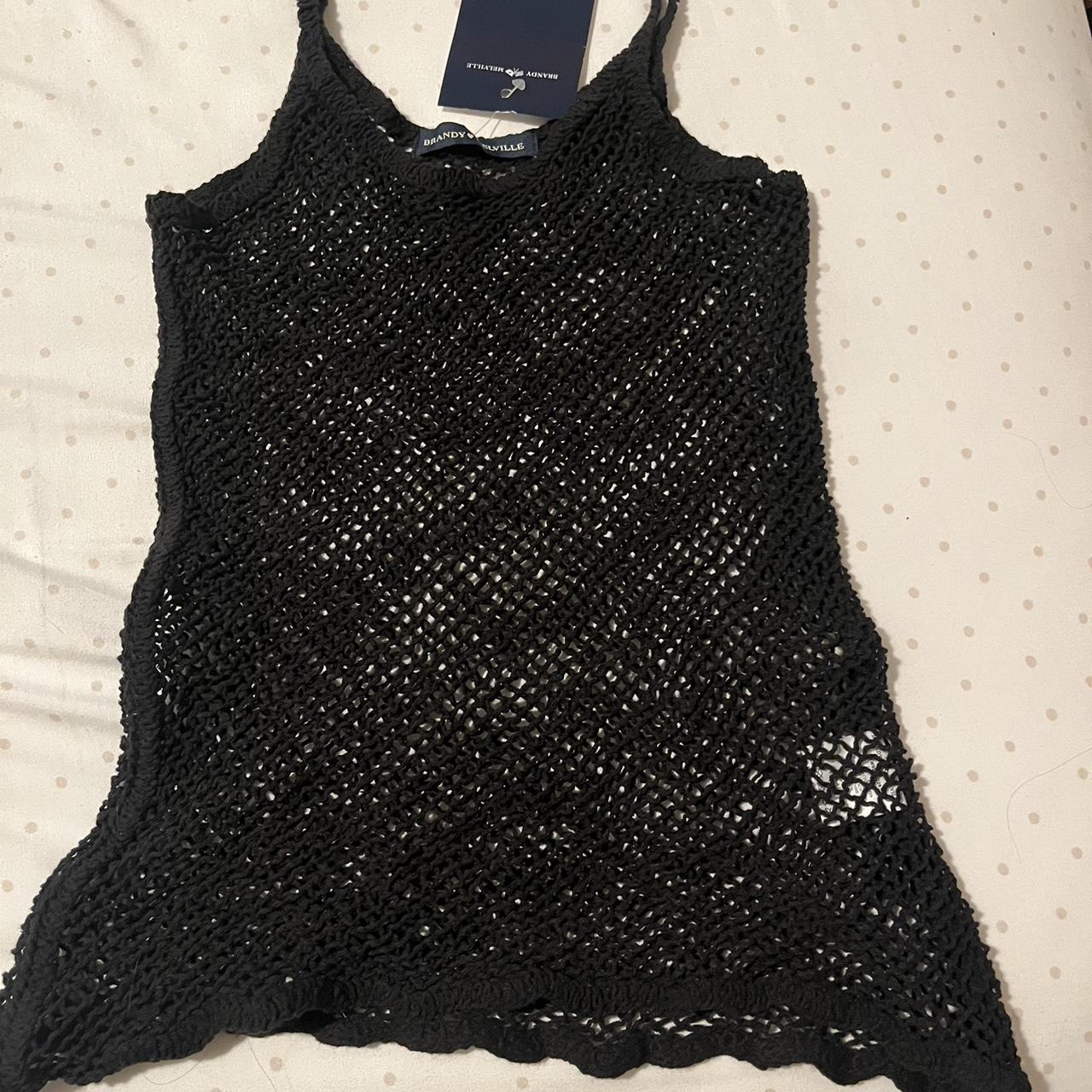 brandy melville japan black mesh tank🎱 NWT Depop
