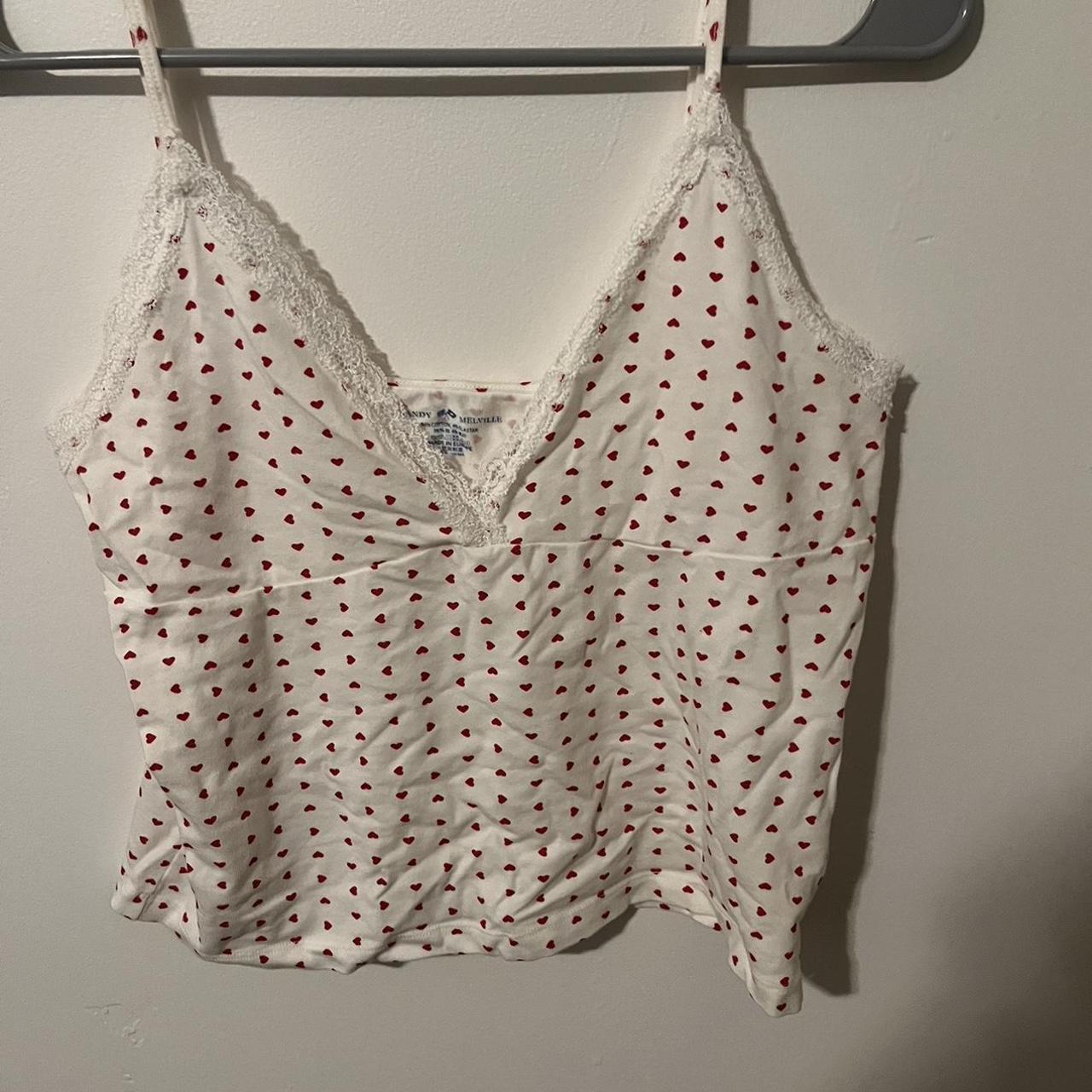 brandy melville heart amara tank ️ ️ Depop