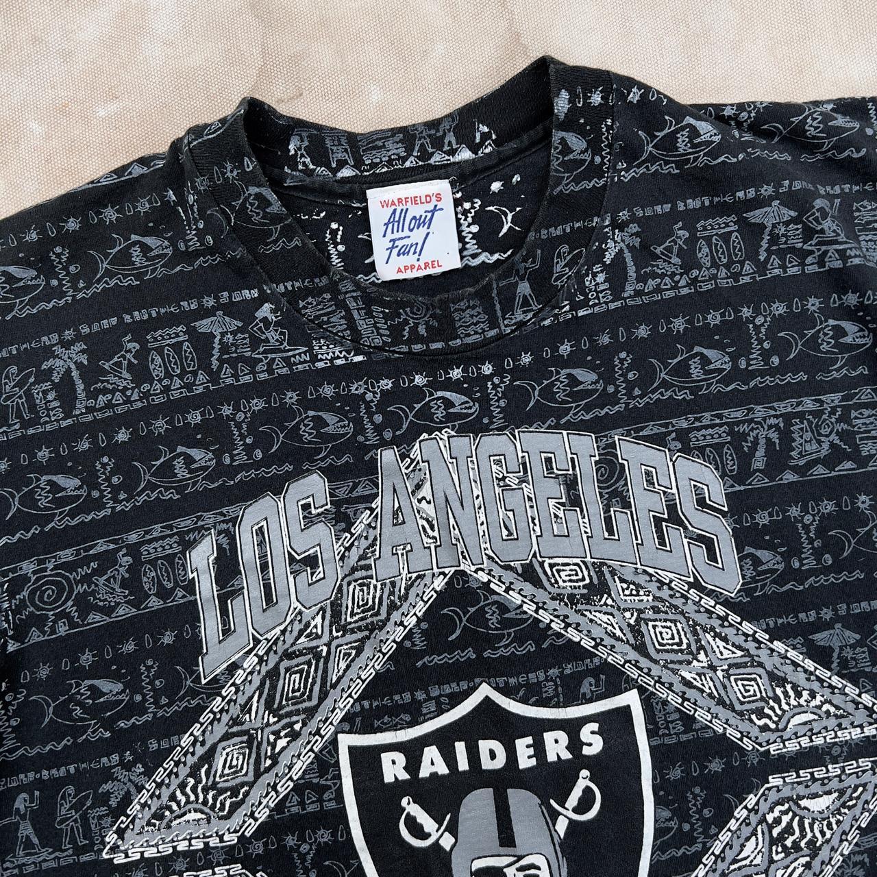 Vintage Los Angeles Raiders Tee 1990 AFC champs - Depop