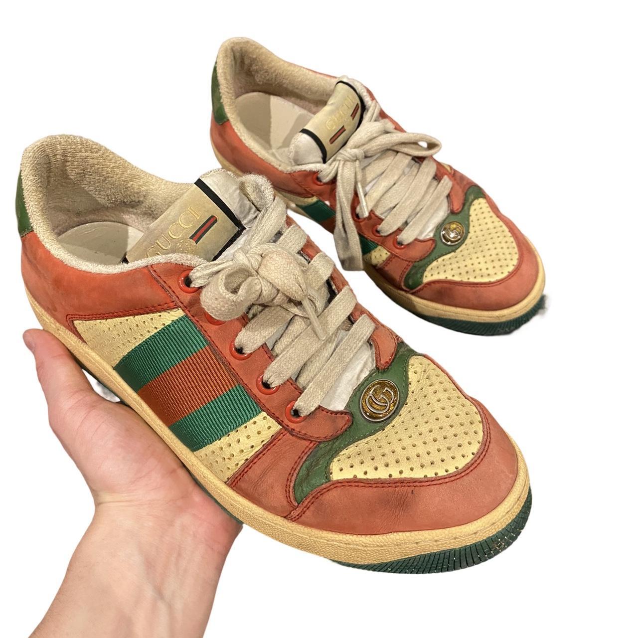 Gucci best sale distressed trainers