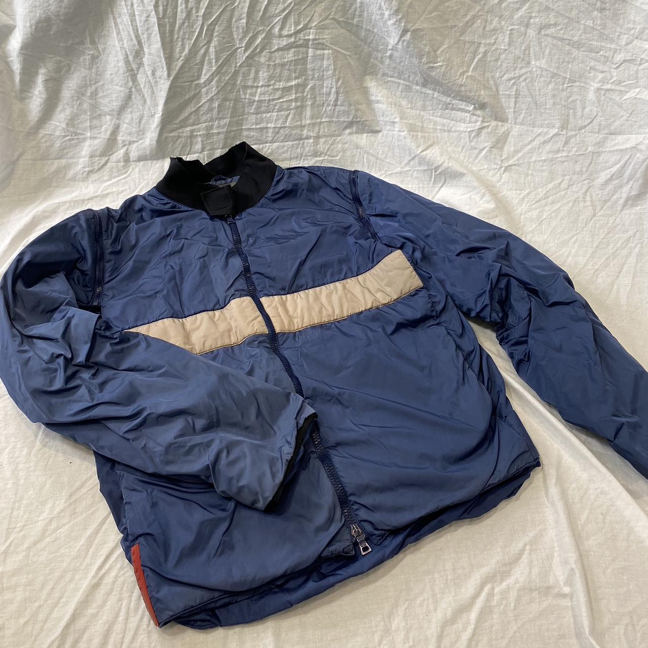 Vintage Prada Sport SS00 Blue Reflective Zip Sleeve