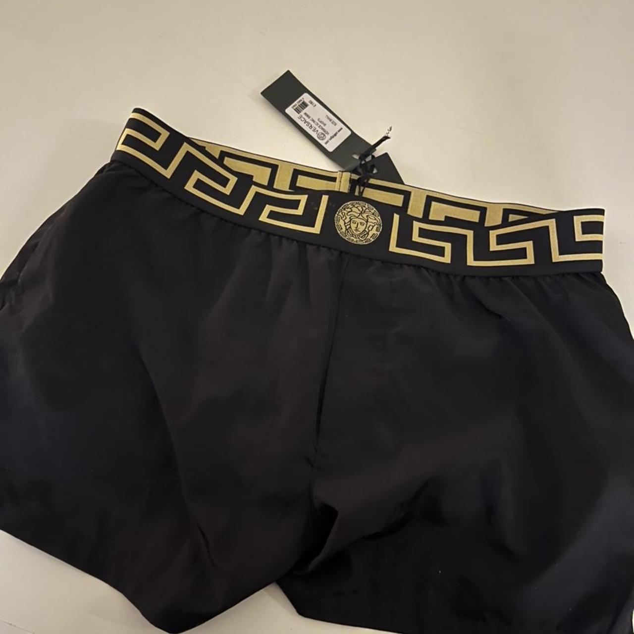 Black and gold Versace shorts brand new w label... - Depop