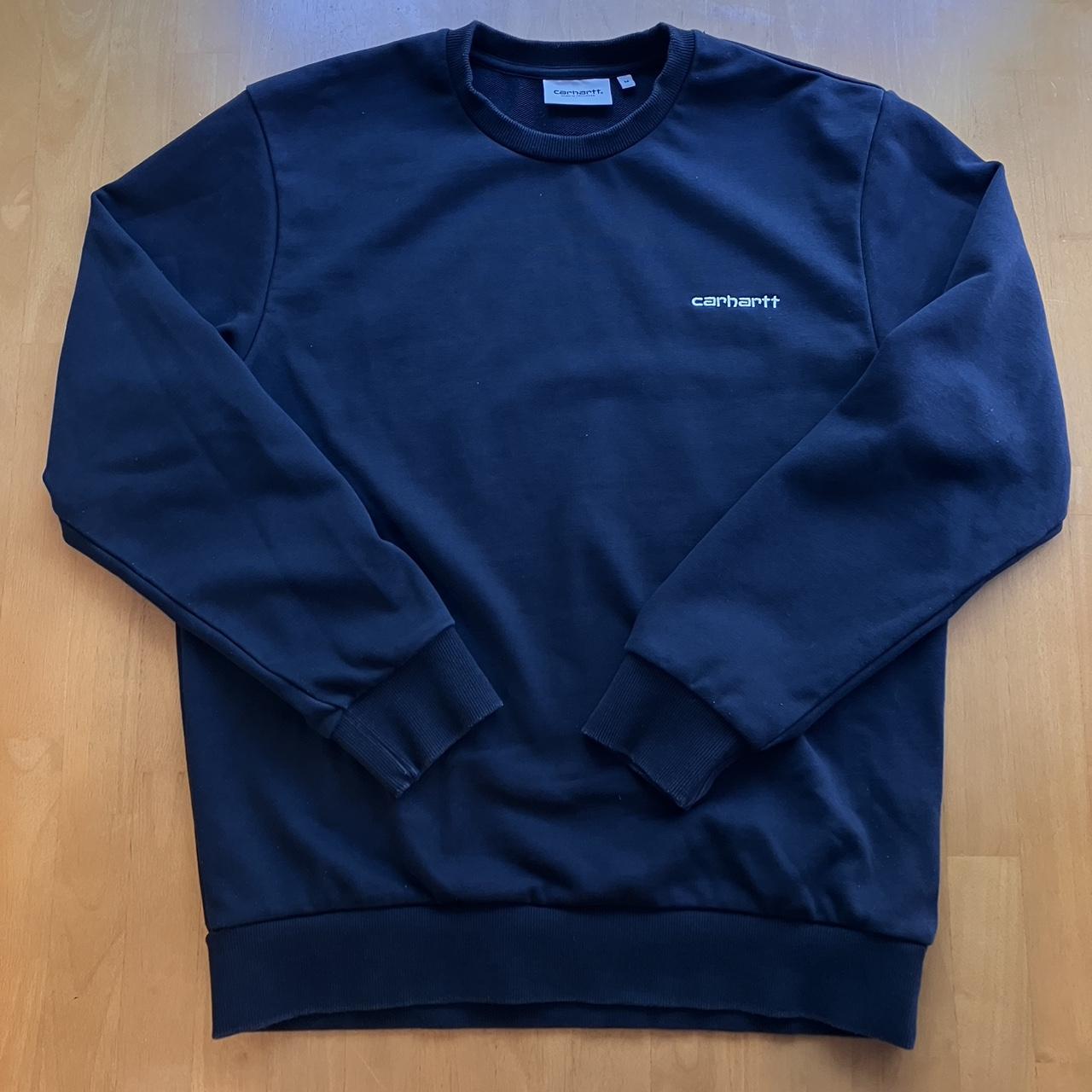 Carhartt WIP Men's Navy Jumper | Depop