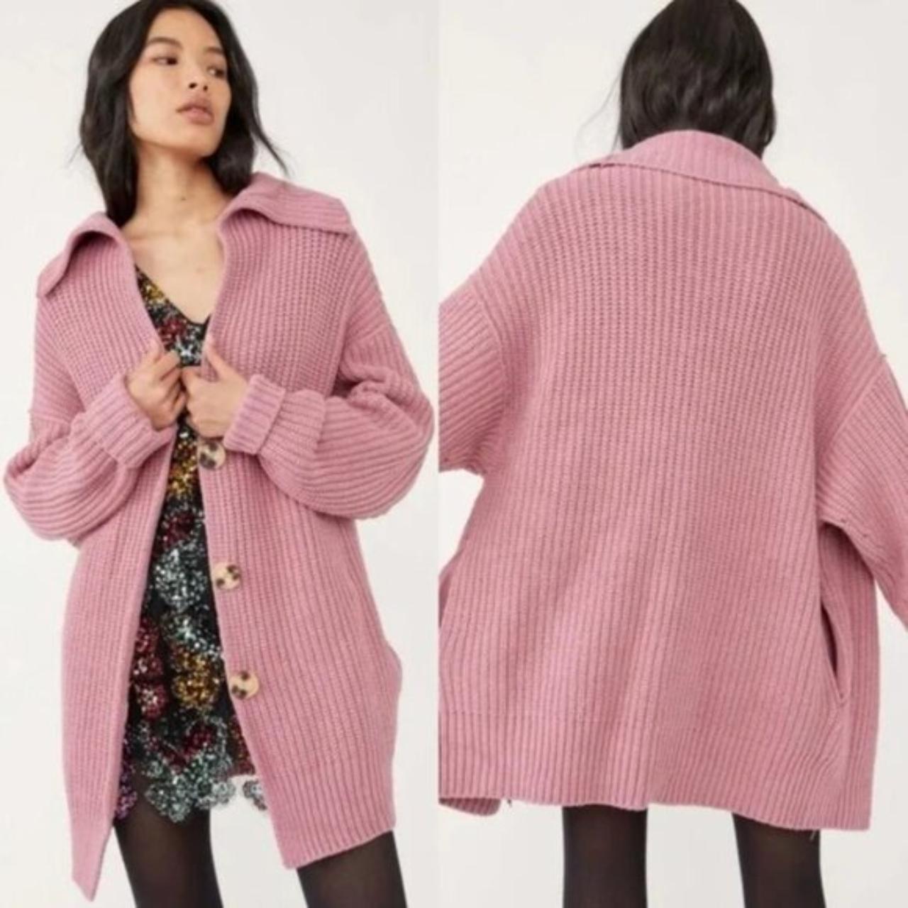 Free people pink cardigan best sale