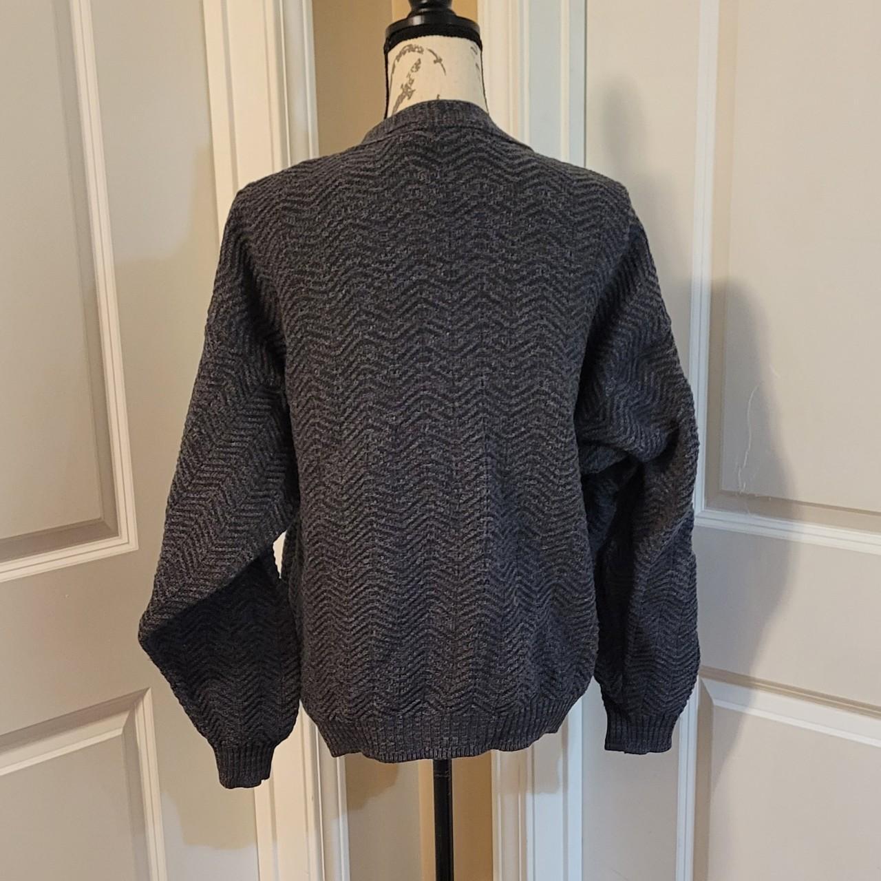 Women's Blue and Grey Cardigan Depop