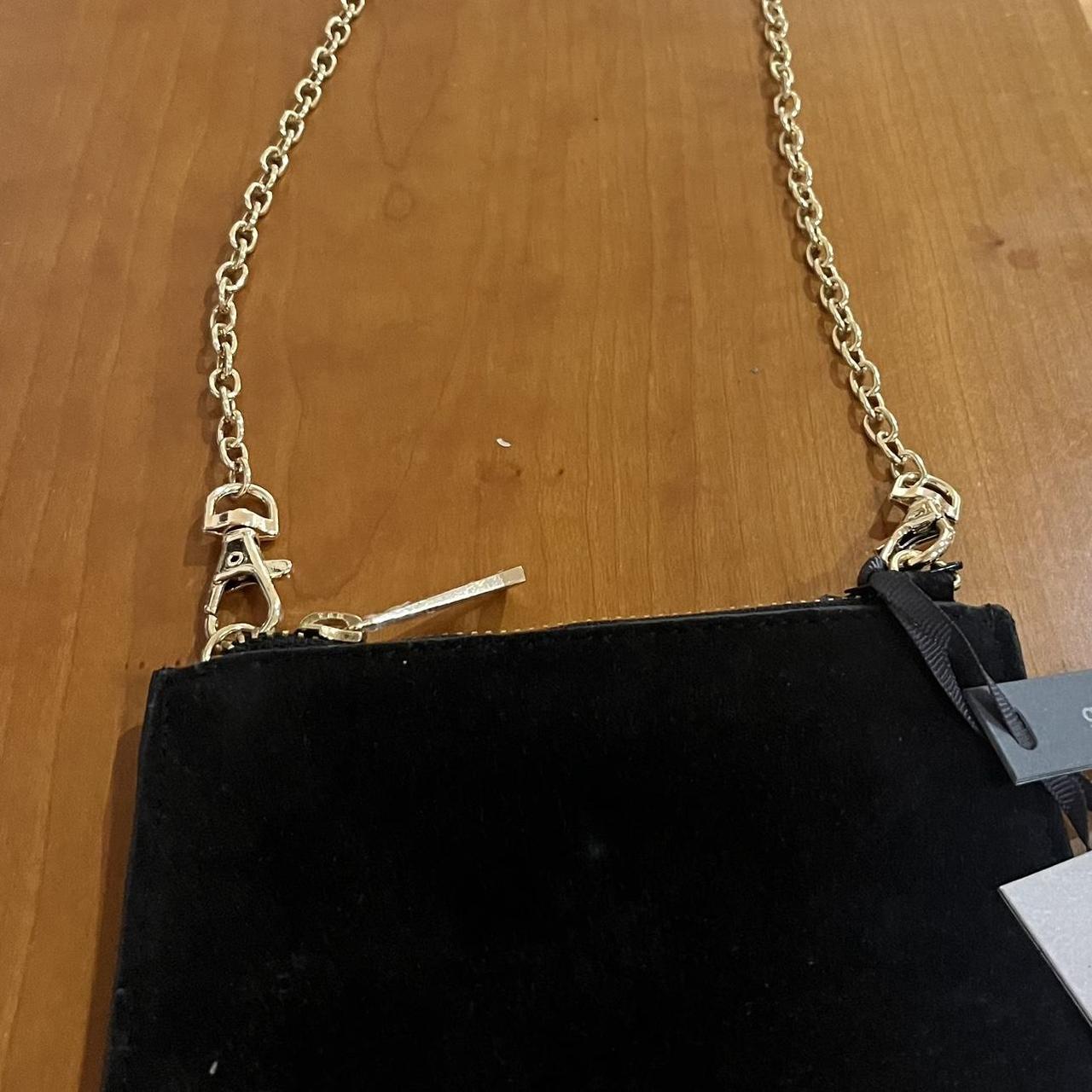 Urbancode black suede bag with top zip, long Depop