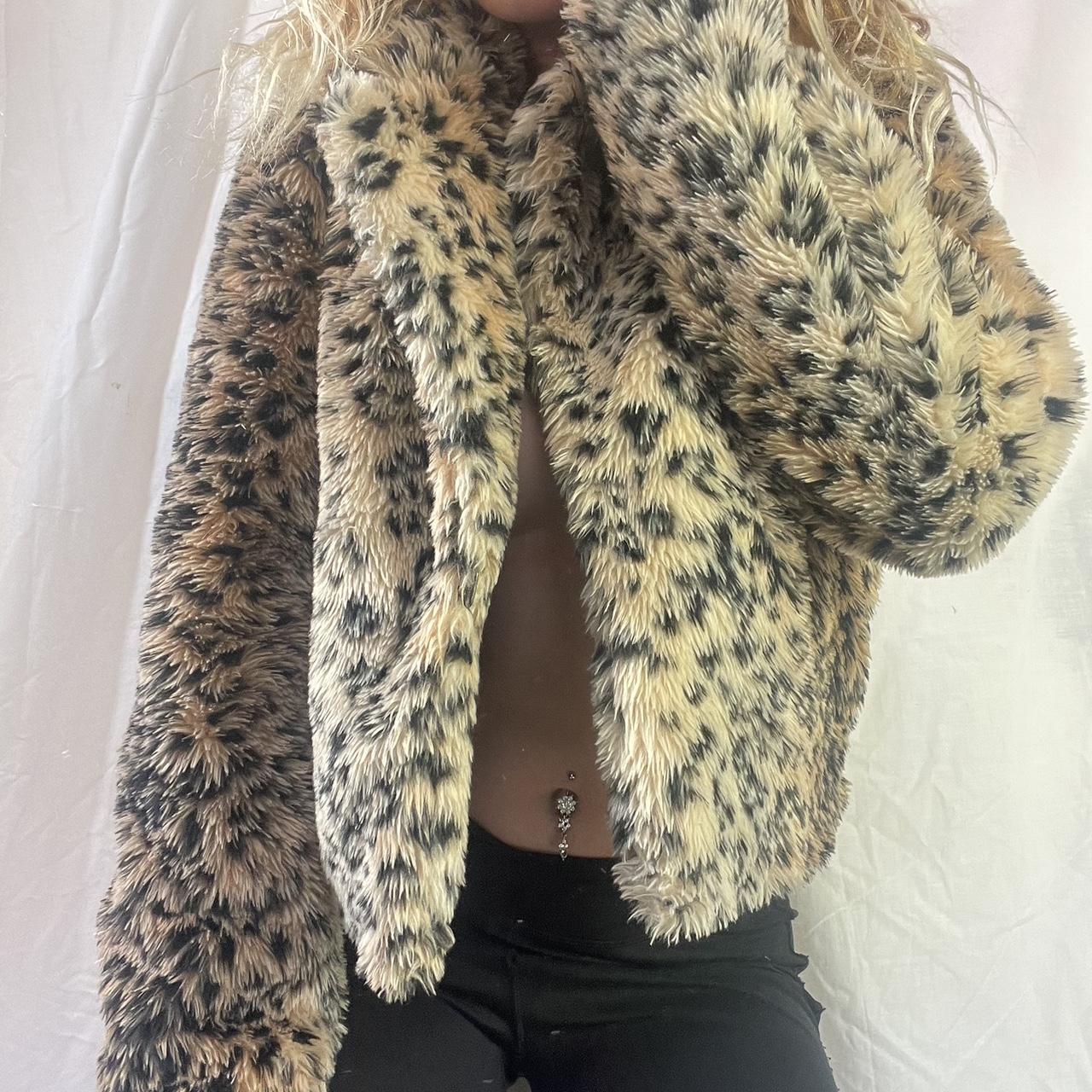 Ghanda leopard furry jacket. ★ In great... - Depop